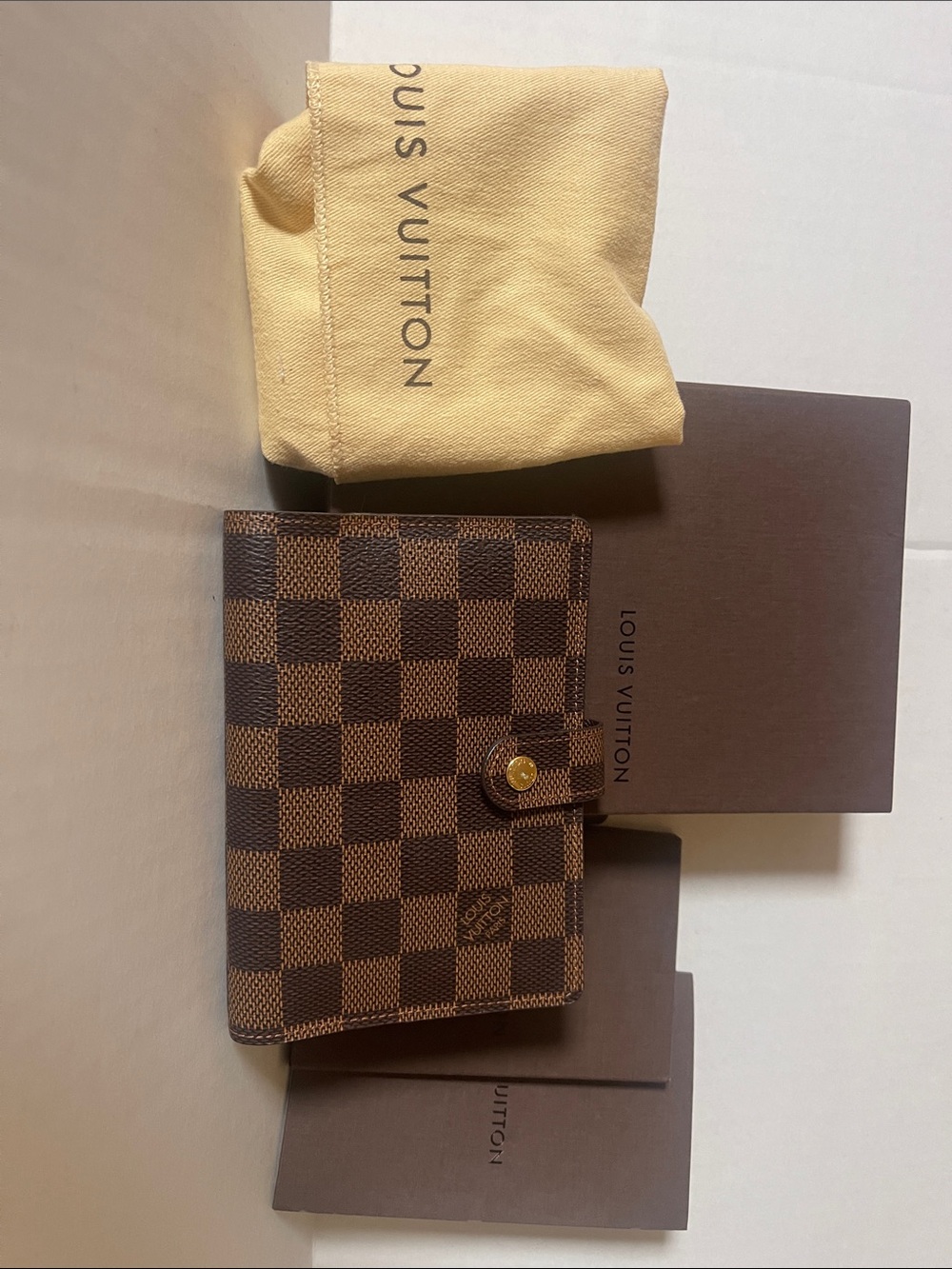 Louis Vuitton Brown Damier Ebene Card & Key Holder
